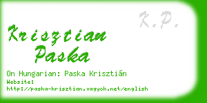 krisztian paska business card