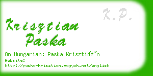 krisztian paska business card